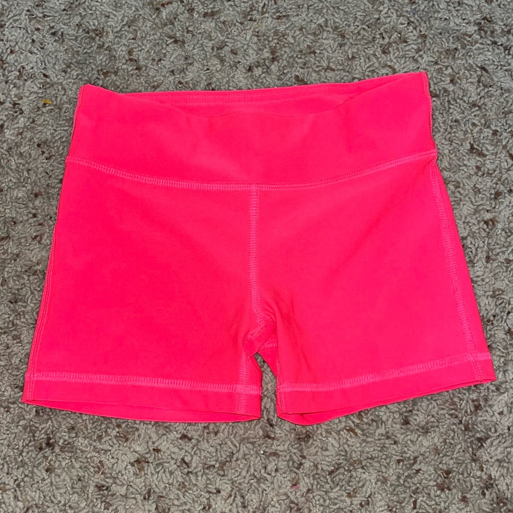 90 degree by reflex. bright pink short shorts:
